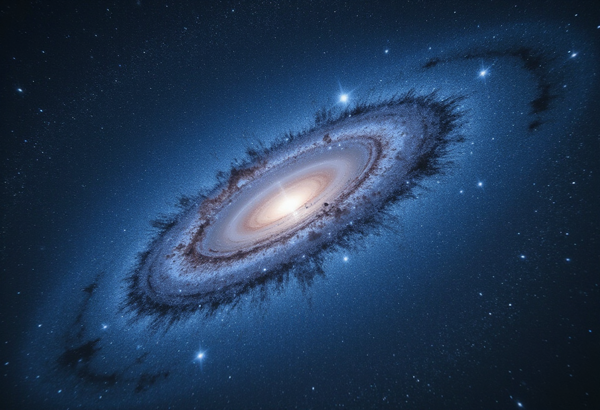 Faint young stars reveal spiral galaxy Messier 74 may be twice as large as thought