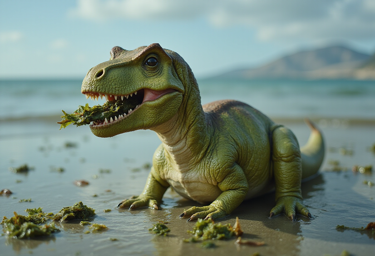 Dinosaur snacked on seaweed washed up on North American coasts, fossil teeth suggest