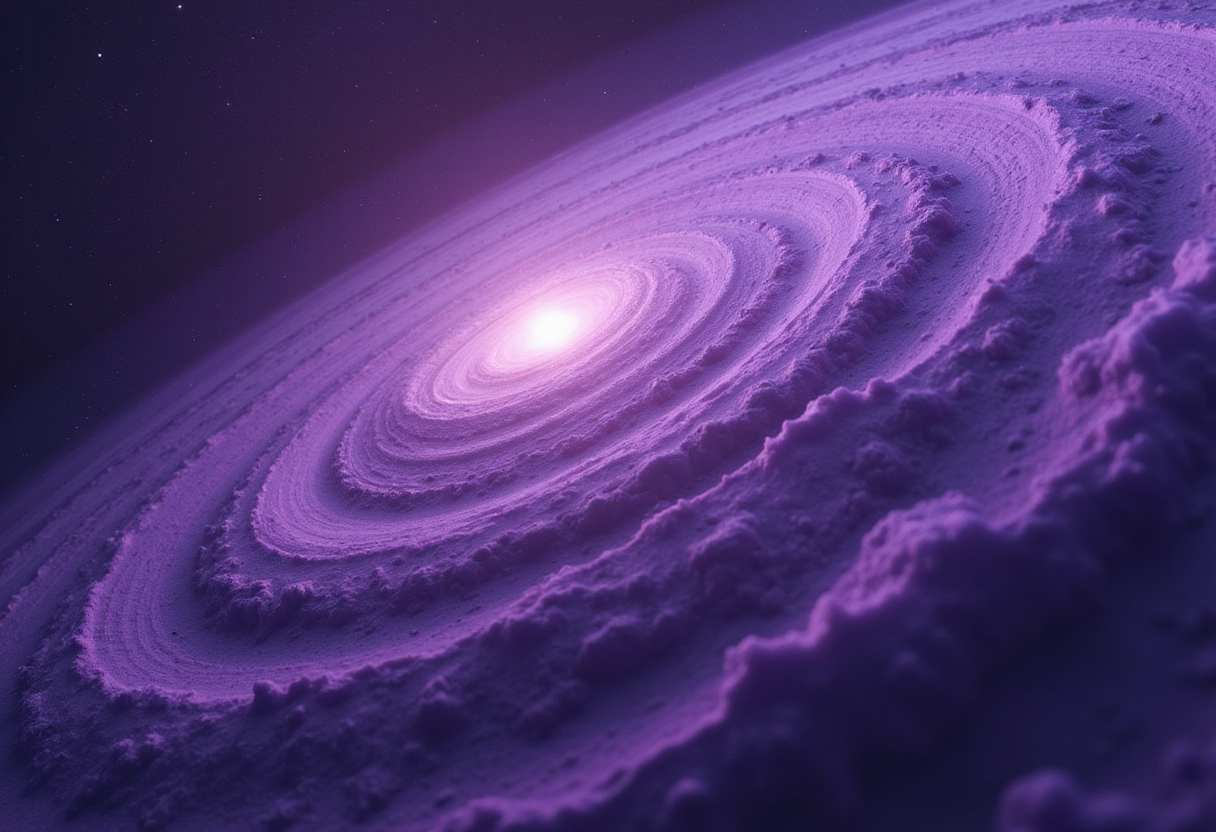 Purple swirls on the Red Planet